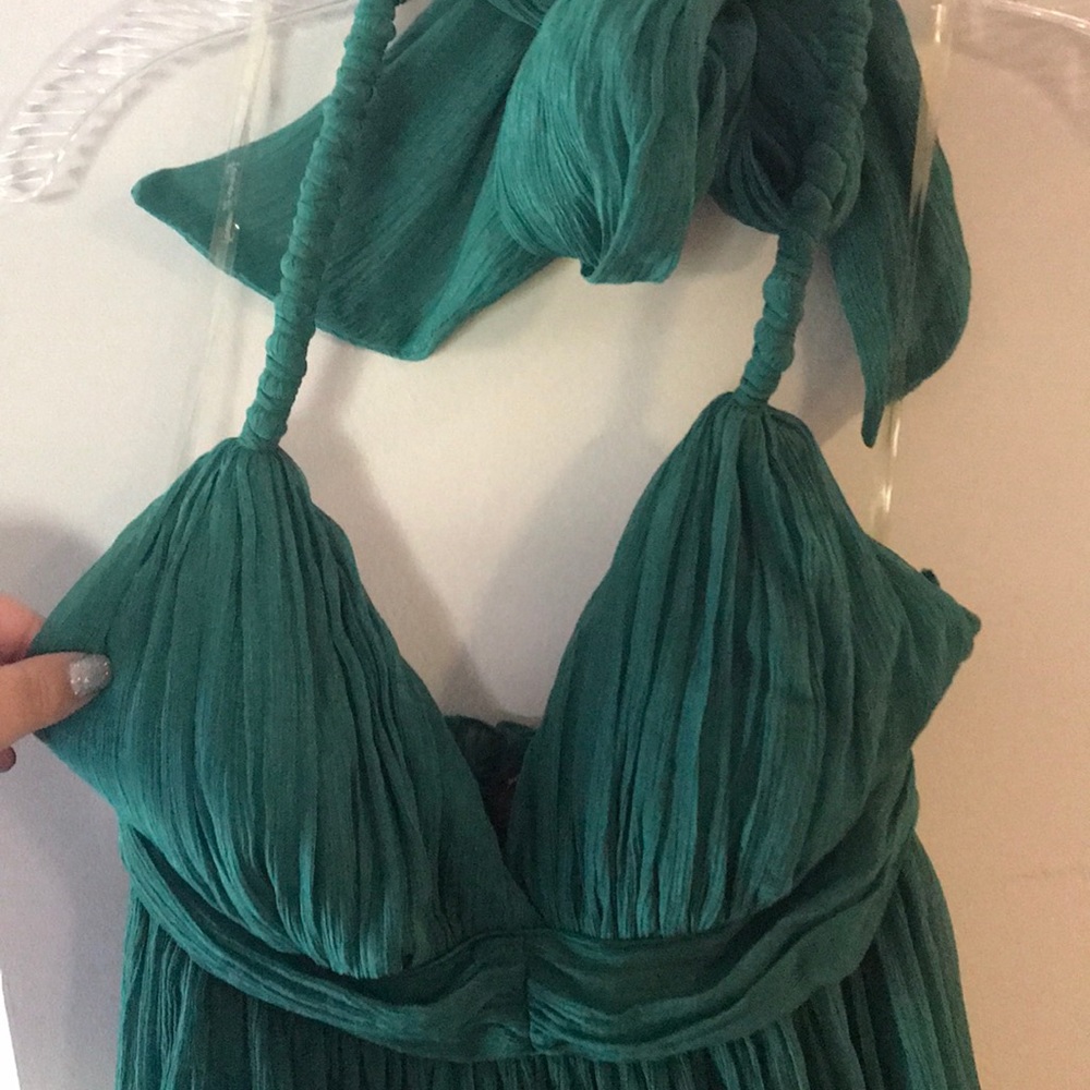 Emerald green dress-L